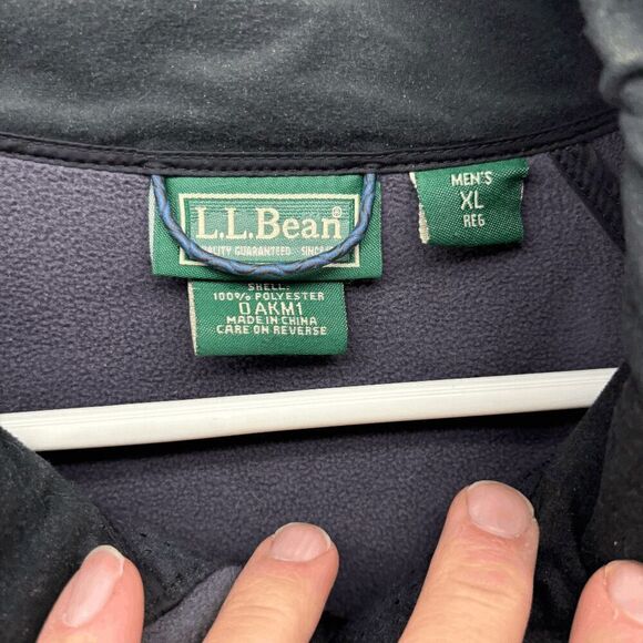 L.L. Bean Early & Late Season Spring Ski Jacket Shell Armpit Zips Blue Black XL - Picture 4 of 10